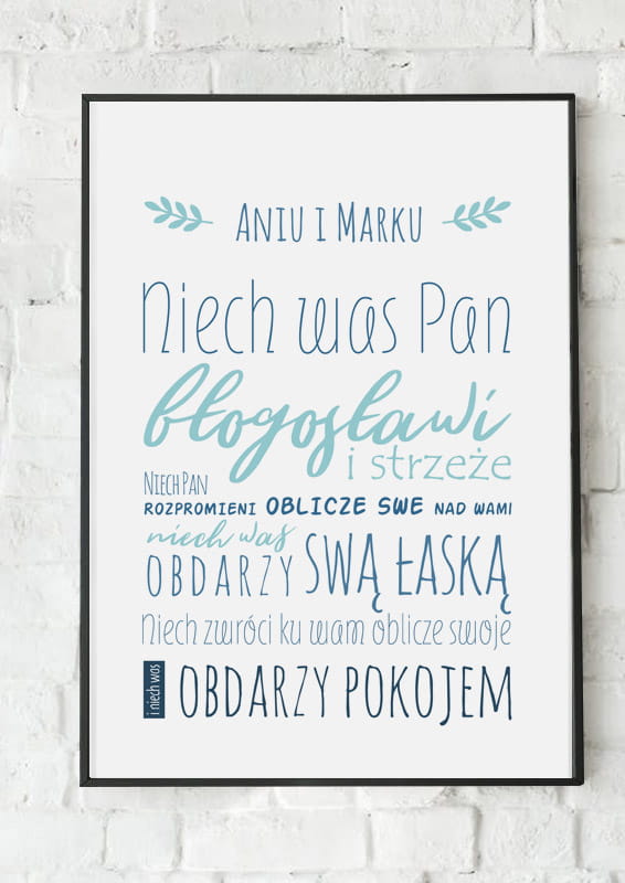 Plakat błogosławieństwo dla pary Plakat błogosławieństwo dla pary