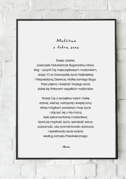 Modlitwa o dobrą żonę
